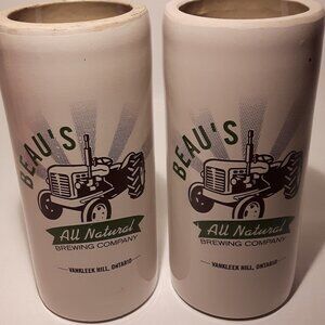 Rare Beau's Brewery Ceramic Bottle Vases BEAUS All Natural Brewery